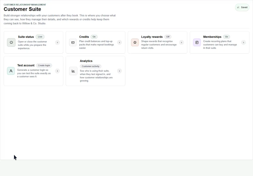 Configure Credits recorded in the real Booking Tree interface with dummy data